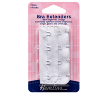 Hemline - Bra Back Expander 75mm - 4 Hook - White