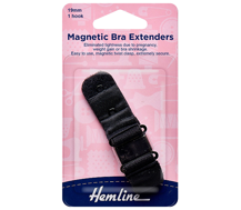 Bra Back Magnetic Expander Extender 19mm - 1 Hook - black
