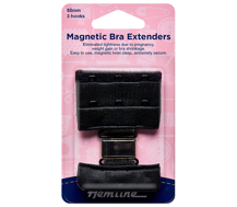 Bra Back Magnetic Expander Extender 50mm - 3 Hook - black