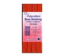 Polycotton Bias Binding - Orange 12mm X 5m