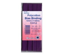 Polycotton Bias Binding - Purple 12mm X 5m