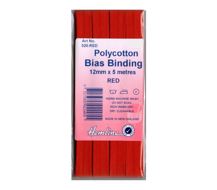 Polycotton Bias Binding - Red 12mm X 5m