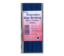 Polycotton Bias Binding - Royal 12mm X 5m