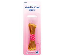 Hemline - Elastic Metallic Cord 4.5m - Gold