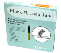 20mm Hook and Loop Self Stick - White