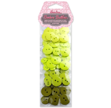 Hemline Buttons - Value Pack - Ombre Assorted Qty 90 - Green