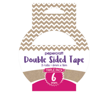 Papercraft Double Sided Adhesive Tape - 6mm x 16m x 3 ROLLS