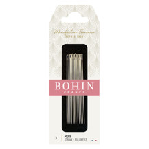 BOHIN - Hand Needle Straw / Milliner Qty 12 - Size 3