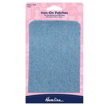 Iron-On Patches Polycotton Twill, Light Denim