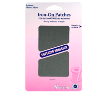 Iron-On Patches Polycotton Twill, Light Grey