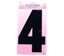 Iron on Number LARGE 20cm - Black 4