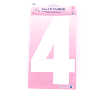 Iron on Number LARGE 20cm - White 4