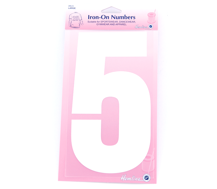 Iron on Number LARGE 20cm - White 5