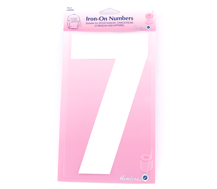 Iron on Number LARGE 20cm - White 7