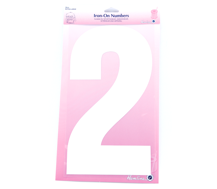 Iron on Number EXTRA LARGE 30cm - White 2