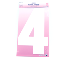 Iron on Number EXTRA LARGE 30cm - White 4