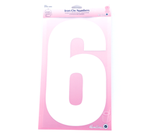 Iron on Number EXTRA LARGE 30cm - White 6