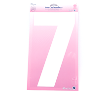 Iron on Number EXTRA LARGE 30cm - White 7
