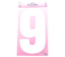 Iron on Number EXTRA LARGE 30cm - White 9