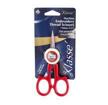 Klasse Scissors - Embroidery 5 1/8" - Curved Tip Red Randle