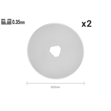 Olfa Blade Replacement - 60mm -  2 Blade Pack