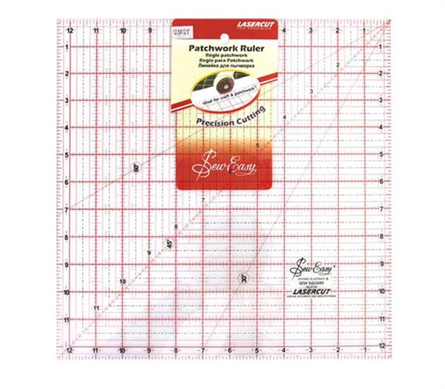 Sew Easy Sew Square Ruler 12.5 x 12.5 by Sew Easy in Tools