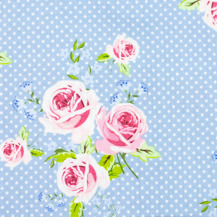 Fabric Gutermann X Birch Summer Loft Roses 110cm X 10Mt 100% Co Dusty Blue-75