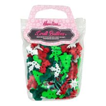 Hemline Buttons - Value Pack - Assorted Craft Buttons 150g - Christmas Novelty Pack