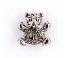 Fashion buttons - Novelty/Bear/36/Silver 22mm Shank