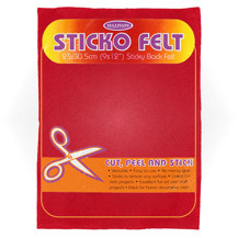 Felt Sticko Polyester 30 x 23cm - Red