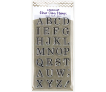 Papercraft - Stamps Clear Cling 180 X 90mm - Alphabet Classic Upper
