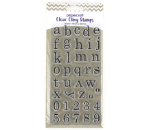 Papercraft - Stamps Clear Cling 180 X 90mm - Alphabet Classic Lower