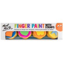 Mont Marte - Finger Paint with Stamps 4pc