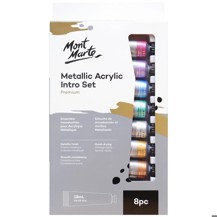 Mont Marte - Metallic Acrylic Paint Intro Set 8pc x 18ml