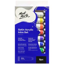 Mont Marte - Satin Acrylic Paint Intro Set 8pc x 18ml