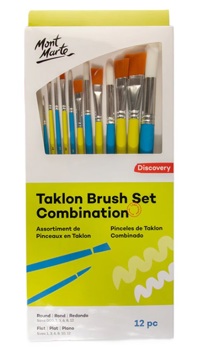 Mont Marte - Taklon Brush Set Combination 12pc