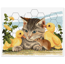 FIONA JUDE - Country Thread Cross Stitchfarmyard frenemies  26 cms x 34 cms