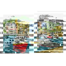 No Count Cross Stitch Kit 32.2cm x 20.3cm - Fishing Village