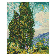 Cypresses (Apres Van Gough) - 62.5 x 50.5cm