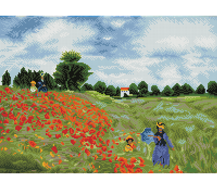 Poppy Fields (Apres Monet) - 66 x 50cm (26  x 19.7in )