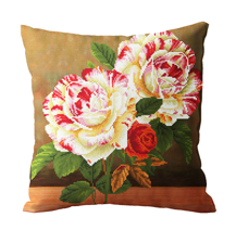 Camellia & Rose Bouquet Decorative Pillow - 45 x 45cm