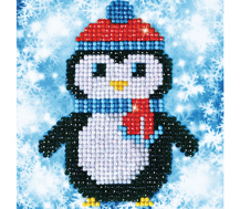 DIAMOND DOTZ - Christmas Penguin Picture - 13.5 x 13.5cm (5.3 x 5.3in) 