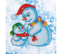 DIAMOND DOTZ - Snow Family - 23 x 25cm