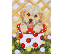 DIAMOND DOTZ - Pup In Pot - 30 x 42cm (11.8 x 16.5in)