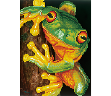 DIAMOND DOTZ - Green Tree Frog - 27 x 37cm (10.6 x 14.6in)