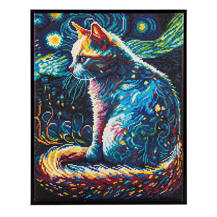 Starry Night Cat - 50.5 x 40.5cm