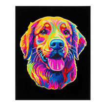 Neon Golden Retriever - 35.5 x 45.7cm