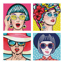 Modern Women - 12.7 x 12.7cm