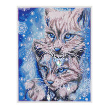 Blue Winter Lynx - 45 x 35cm