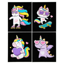 Dotzies FLock Neon Unicorns - 25 x 20cm